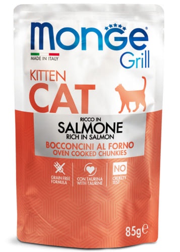 Monge Grill Cat Kitten Salmon 85g